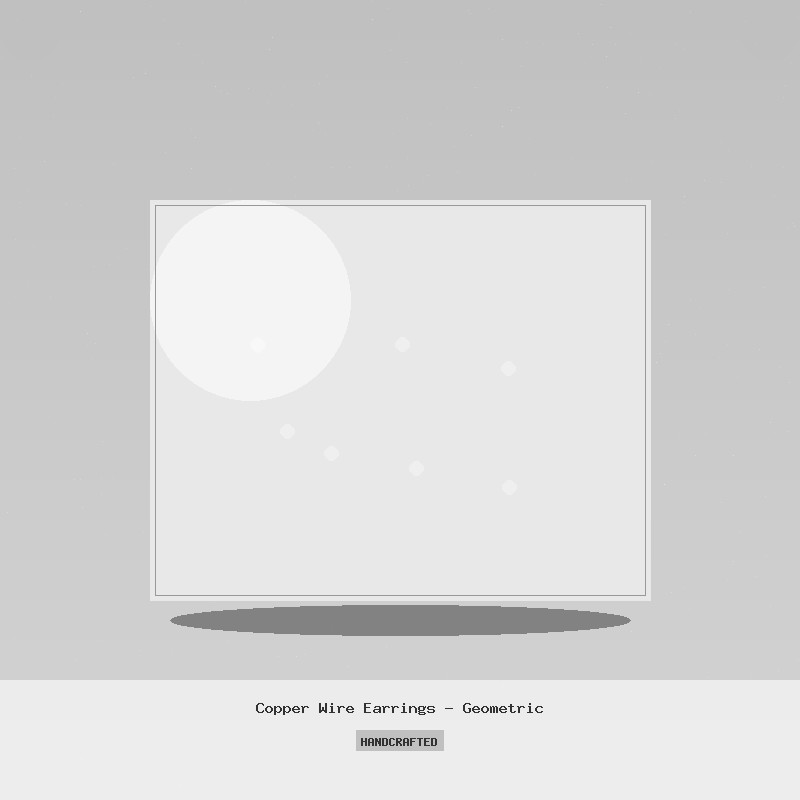 Copper Wire Earrings - Geometric